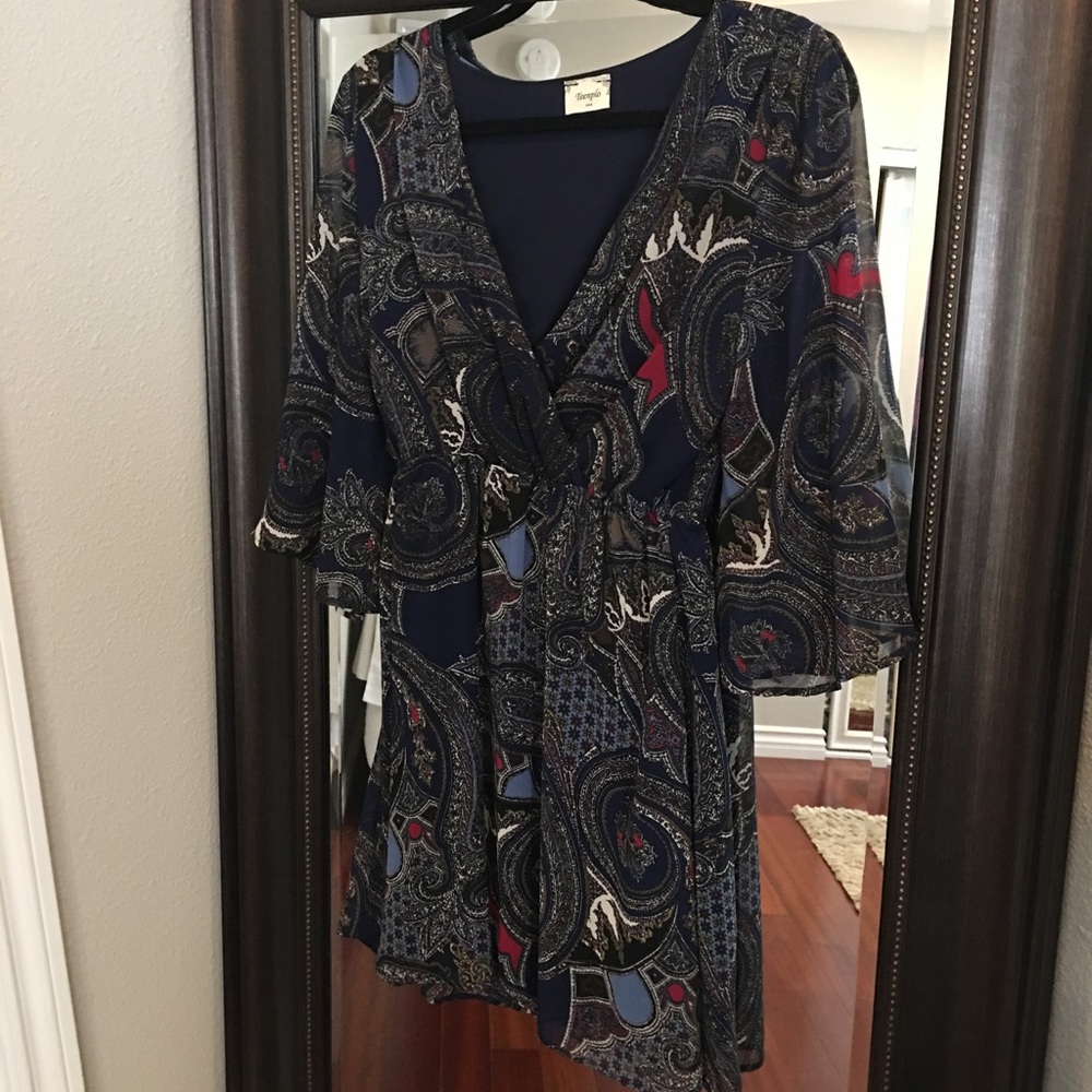 "Like"new blue patterned dress